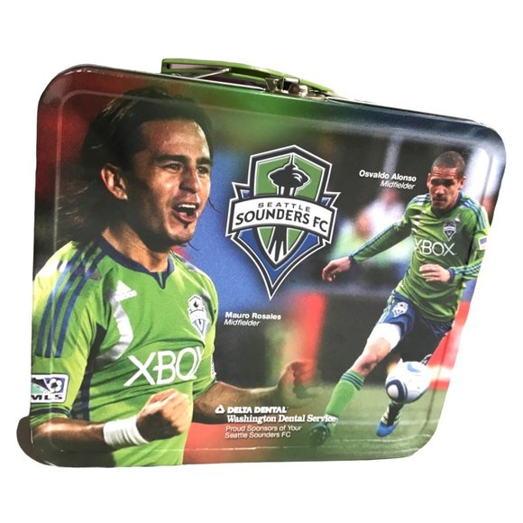 SEATTLE SOUNDERS WINNING MOMENTS Collectible Metal Tin Lunchbox Soccer RARE Spor - Picture 1 of 9